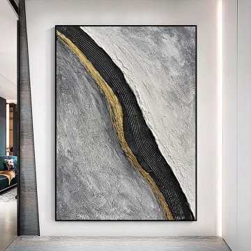 Texturizado Painting - Blanco y negro abstracto 07 arte de la pared textura minimalista
